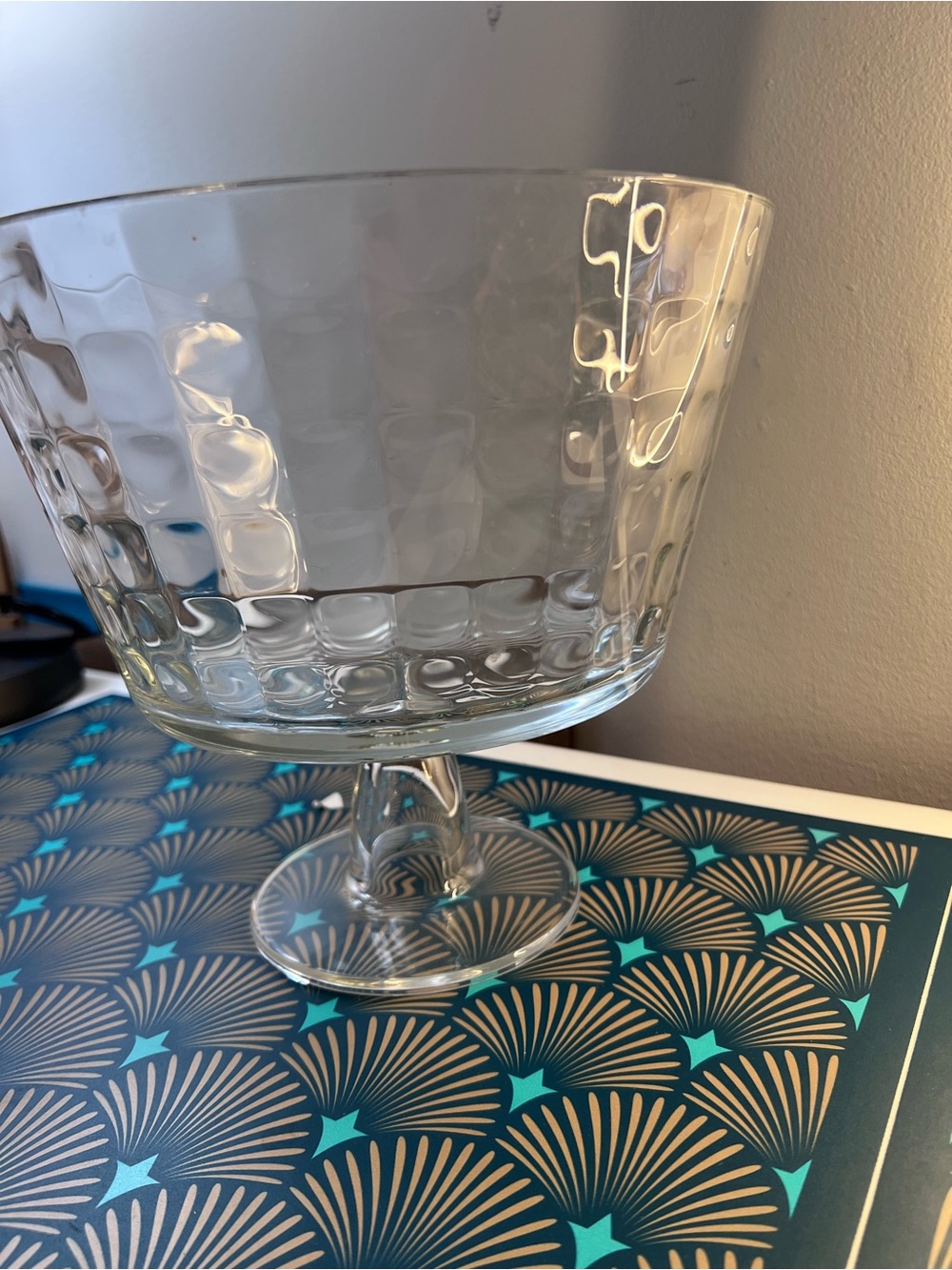 Clear Glass Pedestal Dessert Bowl - Single Piece - Picture 5 of 7